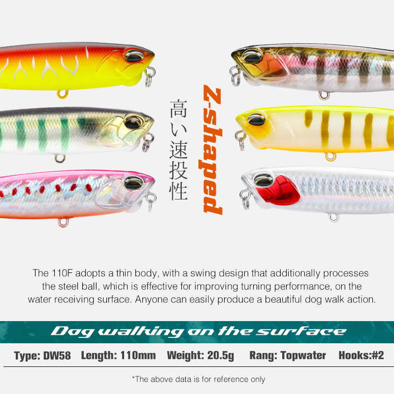 TSURINOYA 110F Topwater Pencil - Eachine Drone E58 ulasan dan harga